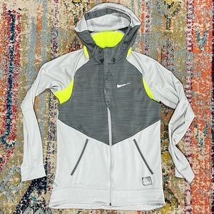 Nike Hyper Elite Gray Athletic Running Hoodie Sports Dri - Fit Jacket